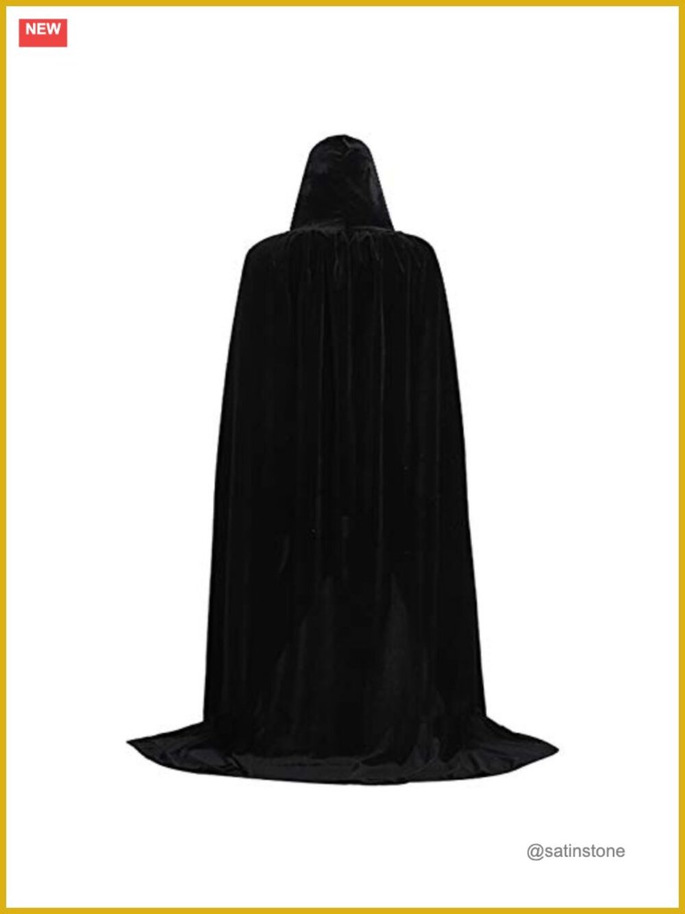 Velvet Hooded Witch Cape Full Length Halloween Costume
